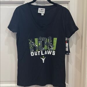 Fanatics Houston Outlaws Black and Green Graphic Tee